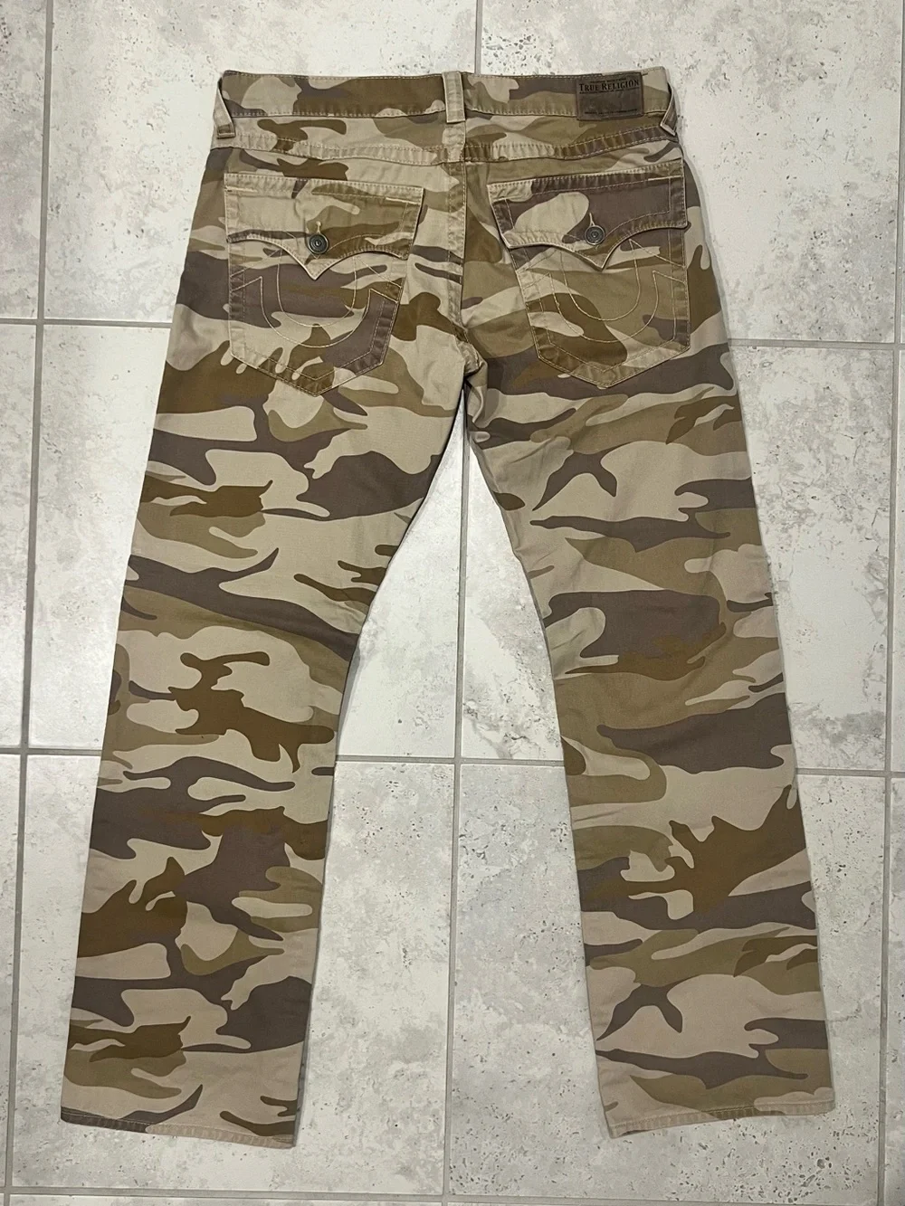 True Religion Camo Straight-Leg Pants